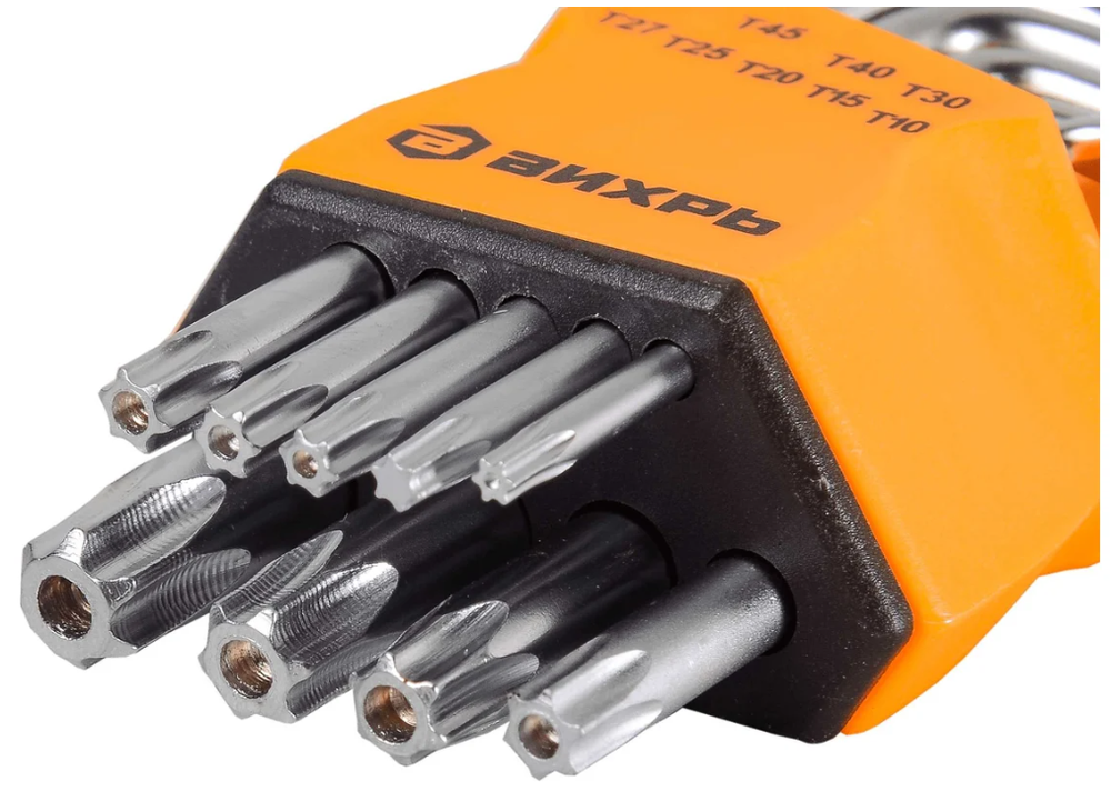 Набор ключей имбусовых Torx , 9 шт, T10-T50 Вихрь