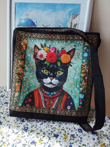 КОТЫ И КОШКИ, купон из 8 картинок, 100% хлопок 4