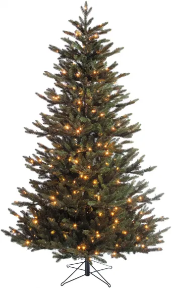 Ель Ирландская с лампочками 425 см., 1548 LED ламп, литая хвоя+пвх, Black Box (74396)