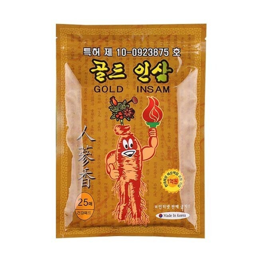 Пластырь Gold Insam Greenon Red Ginseng Plast, 25 шт.