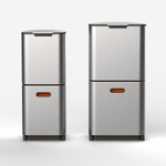 Контейнер для мусора с двумя баками Totem Compact 40 л нержавеющая сталь, Joseph Joseph