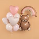 Шар (35''/89 см) Фигура, Мишка, Сатин, 1 шт.