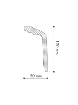 Карниз потолочный GT (120х50х2000мм) NMC