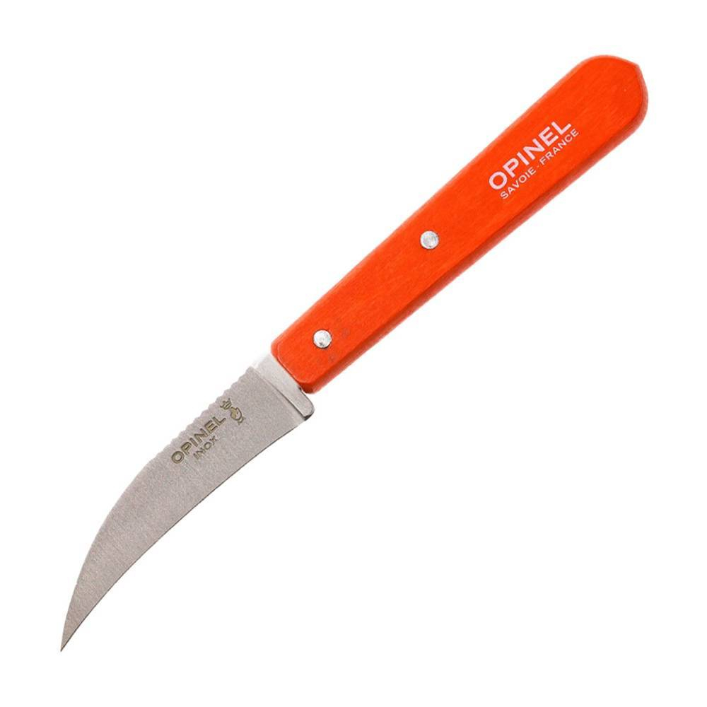 Нож для чистки овощей Opinel №114, нержавеющая сталь, блистер, оранжевый