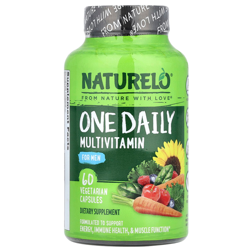 NATURELO, мультивитамины для мужчин, для приёма один раз в день, 60 вегетарианских капсул