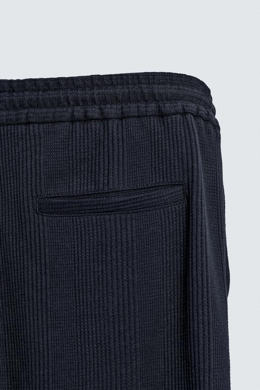 ZARA ШОРТЫ RELAXED FIT ИЗ РЕЛЬЕФНОЙ ТКАНИ, ЦВЕТ НОЧНОГО НЕБА