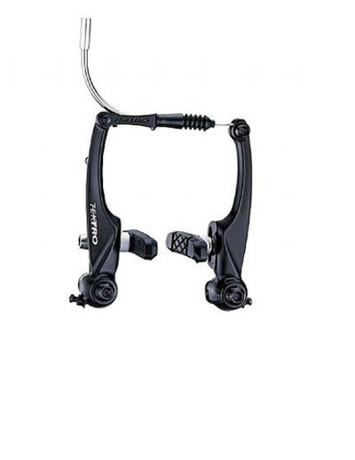 Тормоз TEKTRO V-brake, алюминиевый, с вертикальной пружиной и с подстройкой угла захвата троса