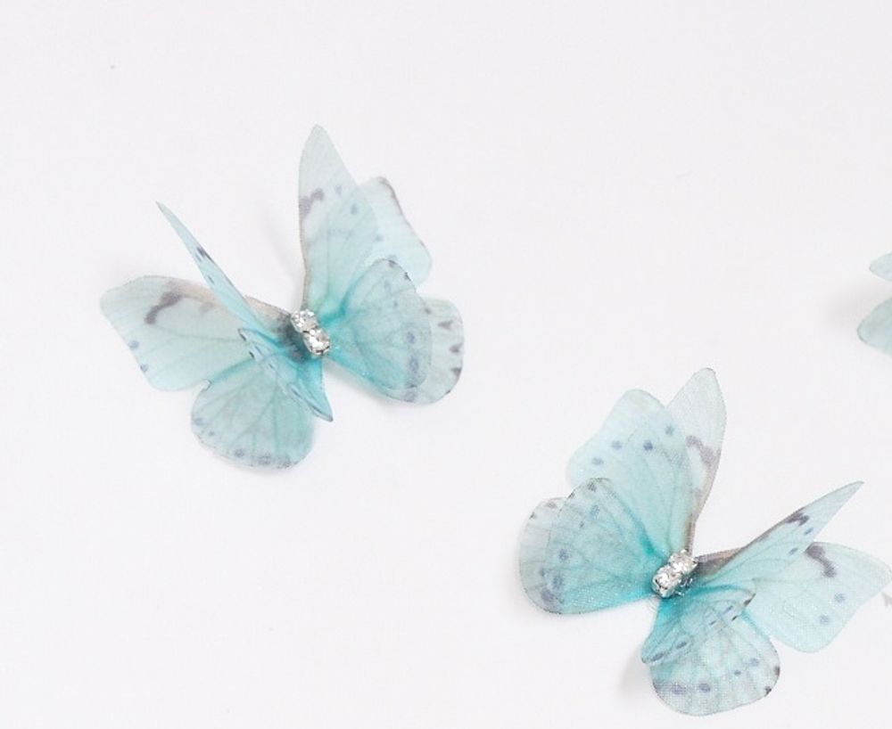 Бабочки шифоновые 3см №16/10шт