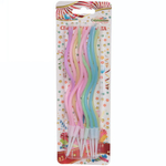 Свечи для торта «Нежная волна» 12 шт. 13 см, микс цветов