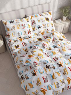 Пододеяльник поплин Сказка "ABC" евро на молнии 200x215 см