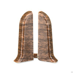 Заглушки (пара) к плинтусу "Идеал-М" Орех