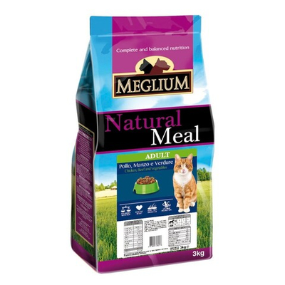 Meglium корм для кошек с говядиной, курицей и овощами (Adult)