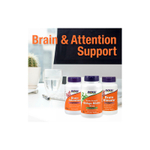 NOW Foods, Brain Attention, натуральный шоколадный вкус, 60 жевательных таблеток