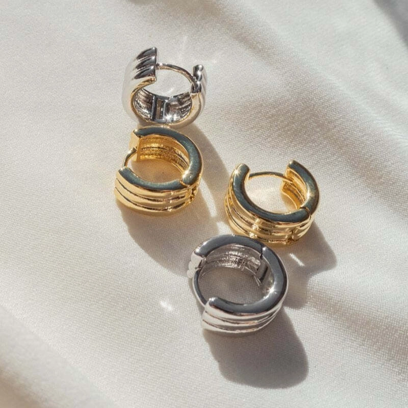 Серьги-кольца Мини Лу – Золото