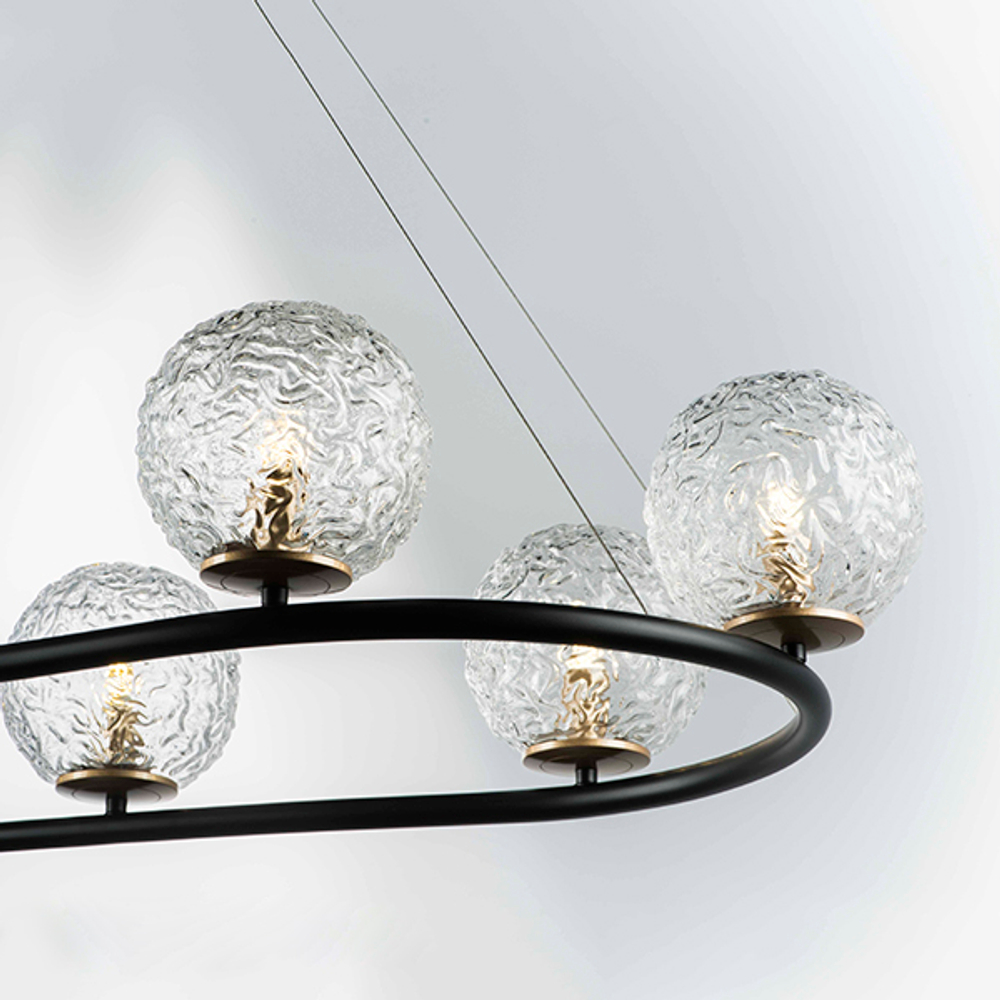 815287 Люстра BARI 8х10W(led) G9 ЧЕРНЫЙ МАТОВЫЙ/ЗОЛОТО