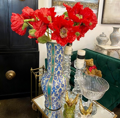 Ваза сине-зелёная 85 см