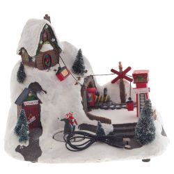 GAEM Фигурка декоративная "Рождество" (4 мелодии, подсвет, движ, 3xAA н/п, +USB), L30,5 W20 H24 см