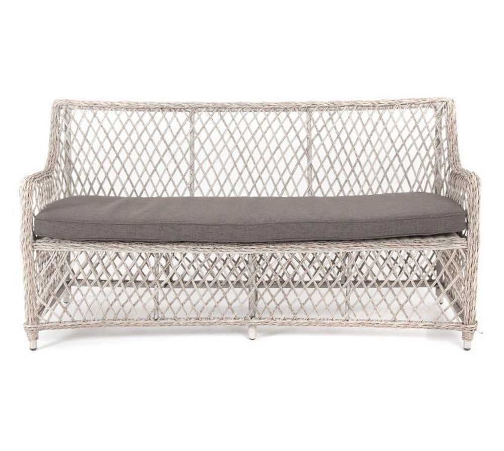 "Латте" диван двухместный из искусственного ротанга, цвет бежевый