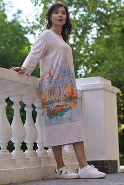 Платье "Венеция Горбатова", по мотивам картины "Венеция" художника Константина Горбатова