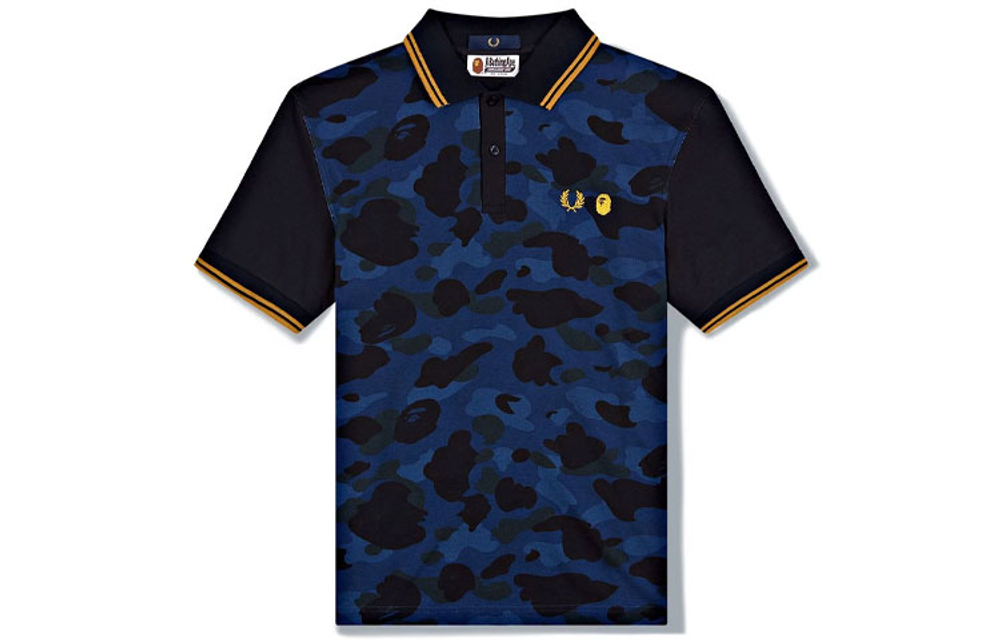 A Bathing Ape X Fred Perry Polo Shirt синий