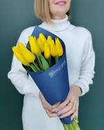 Букет из желтых тюльпанов 15шт(00168)