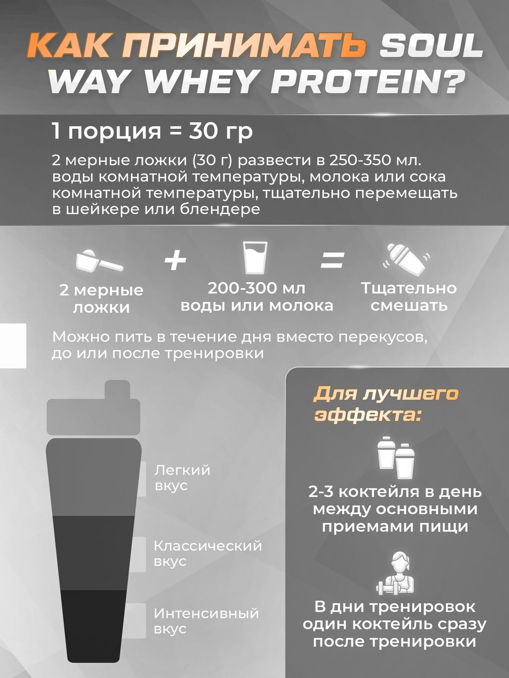 Протеин сывороточный Soul Way со вкусом бисквит с карамелью / 900 гр 30 порций