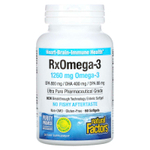 Natural Factors, RxOmega-3, 60 мягких таблеток (630 мг в 1 капсуле)