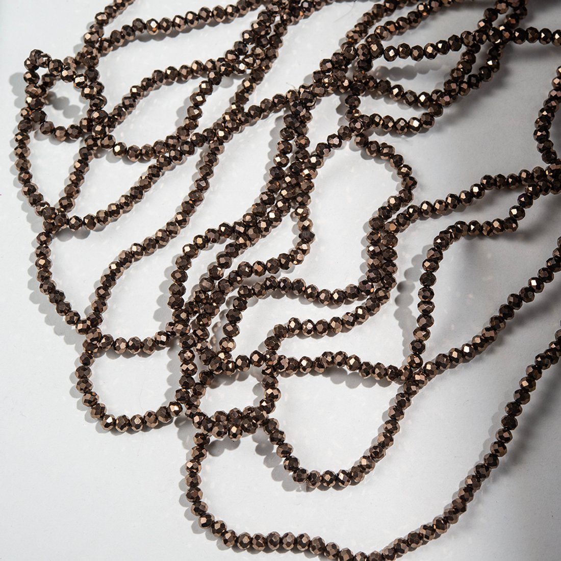 Хрустальные бусины "Марказит", оттенок "Бронза", 4,2*3,5мм, рондель