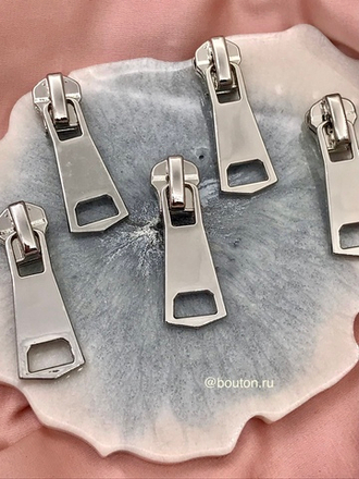 Собачка / бегунок для молнии серебро с крупным брелоком Т5