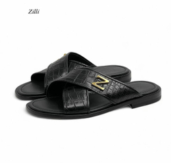 Шлепанцы Zilli из кожи крокодила