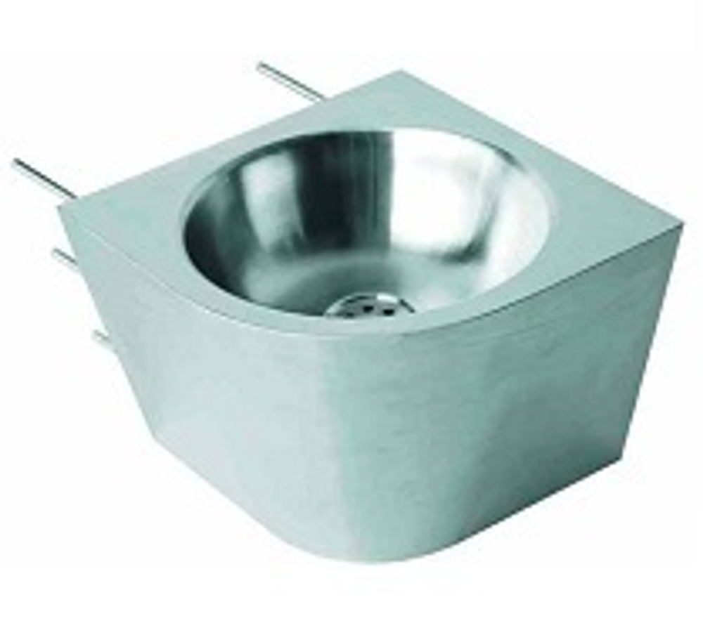 Раковина настенная полукруглая правая нерж. сталь NOFER 13036.PR.S матовый