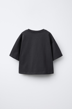 ZARA ФУТБОЛКА С НАДПИСЬЮ, АНТРАЦИТОВО-СЕРЫЙ