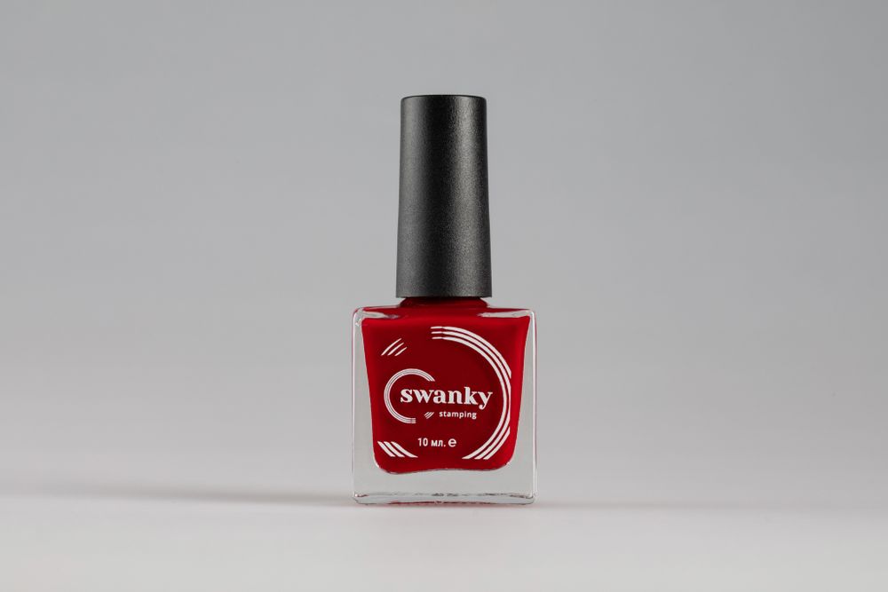 Лак для стемпинга Swanky Stamping №007, красный, 10 мл.