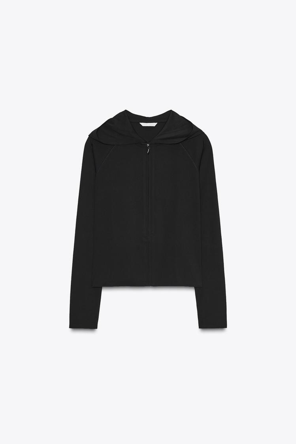 ZARA ТОЛСТОВКА SEAMLESS ИЗ ПОЛИАМИДА, ЧЕРНЫЙ
