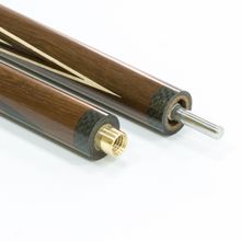 Кий для русского бильярда 2-pc "Классика" (термограб, светло-коричневый, белый) 13 запилов