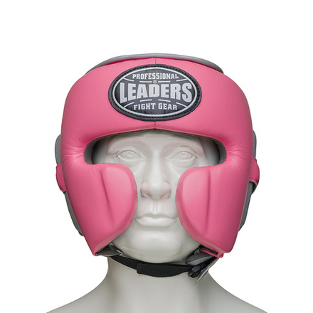 Шлем боксерский LEADERS MEX FANCY PNK/GR розовый/серый