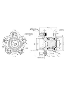 Ступица задняя в сборе L R для NISSAN Teana J31 (03-08) GANZ GIM03038
