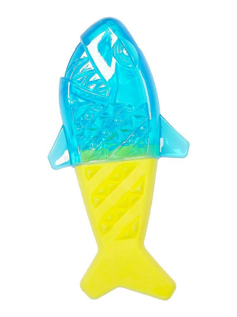 Игрушка для собак резиновая "Рыбка охлаждающая", желто-голубая, 18х9х4см ROSEWOOD