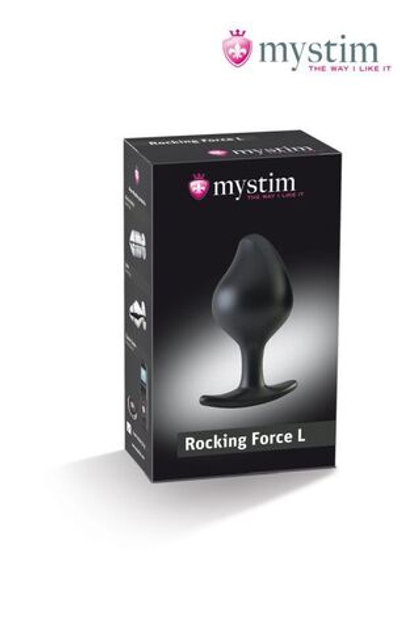 Mystim e-stim butt plug Rocking Force - Анальная пробка с электростимуляцией, L