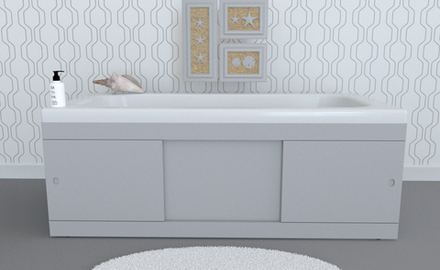 Экран под ванну раздвижной TR-4-136 светло-серый матовый