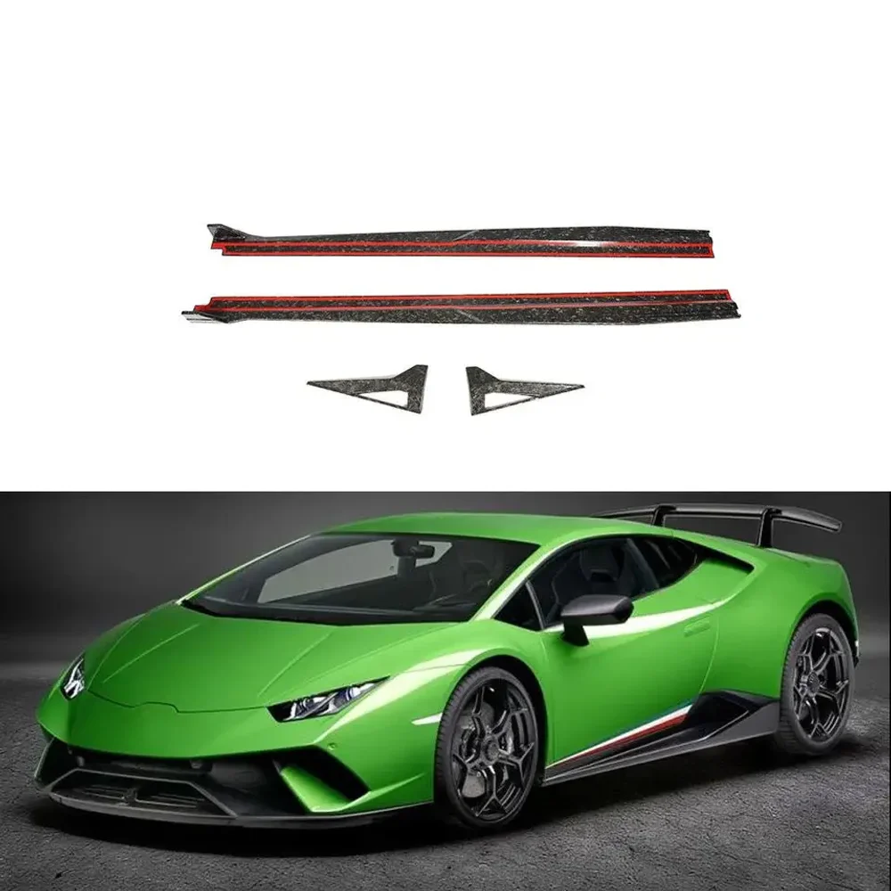 Боковые юбки из кованого карбона для Lamborghini Huracan LP640-4 Performance 2017-2019 Ламборгини Хуракан