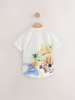 Рубашка с коротким рукавом для мальчика Next E32-588, Белый