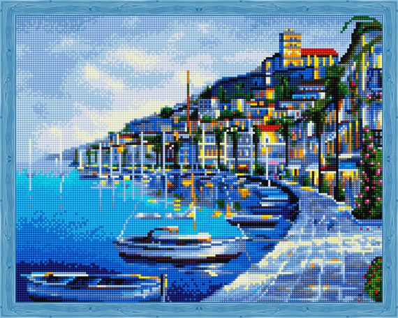 Алмазная вышивка &quot;Вечерняя набережная&quot;, 40x50 см