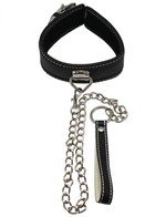Пикантный БДСМ-набор на мягкой подкладке: наручники, поножи, ошейник с поводком, кляп (Цвет: черный)