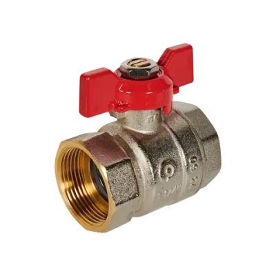 Кран шаровой полнопроходной ROMMER - 1"1/4 (ВР/ВР, PN40, ручка-бабочка)