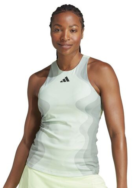 Женский топ теннисный Adidas Y-Tank Pro - зеленый