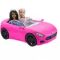 Barbie Convertible 2-Seater Vehicle, Pink Car with Rolling