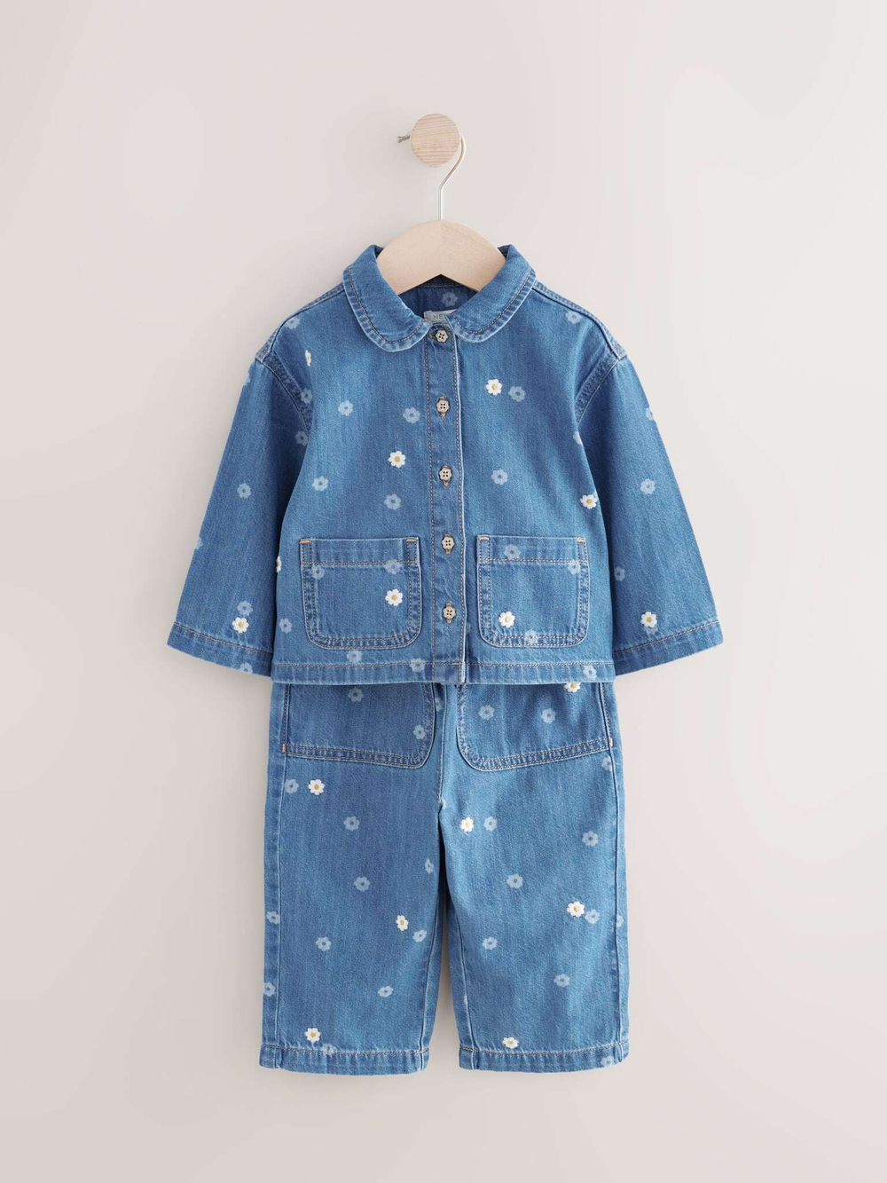 Куртка джинсовая и джинсы в комплекте для девочки Next E86-967, Синий