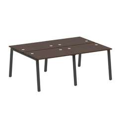 Metal System Рабочая станция на 4 места на А-образном м/к БА.СМ-4.1 Венге Цаво/Металл Антрацит 2000*