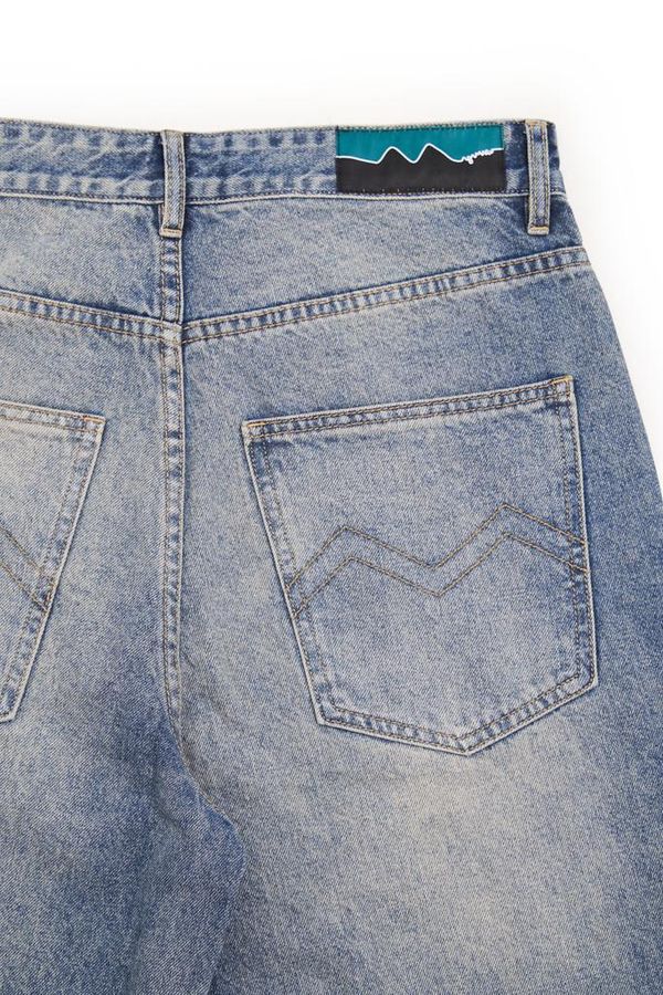 Джинсы Bigger M acid washed серые - фото 4